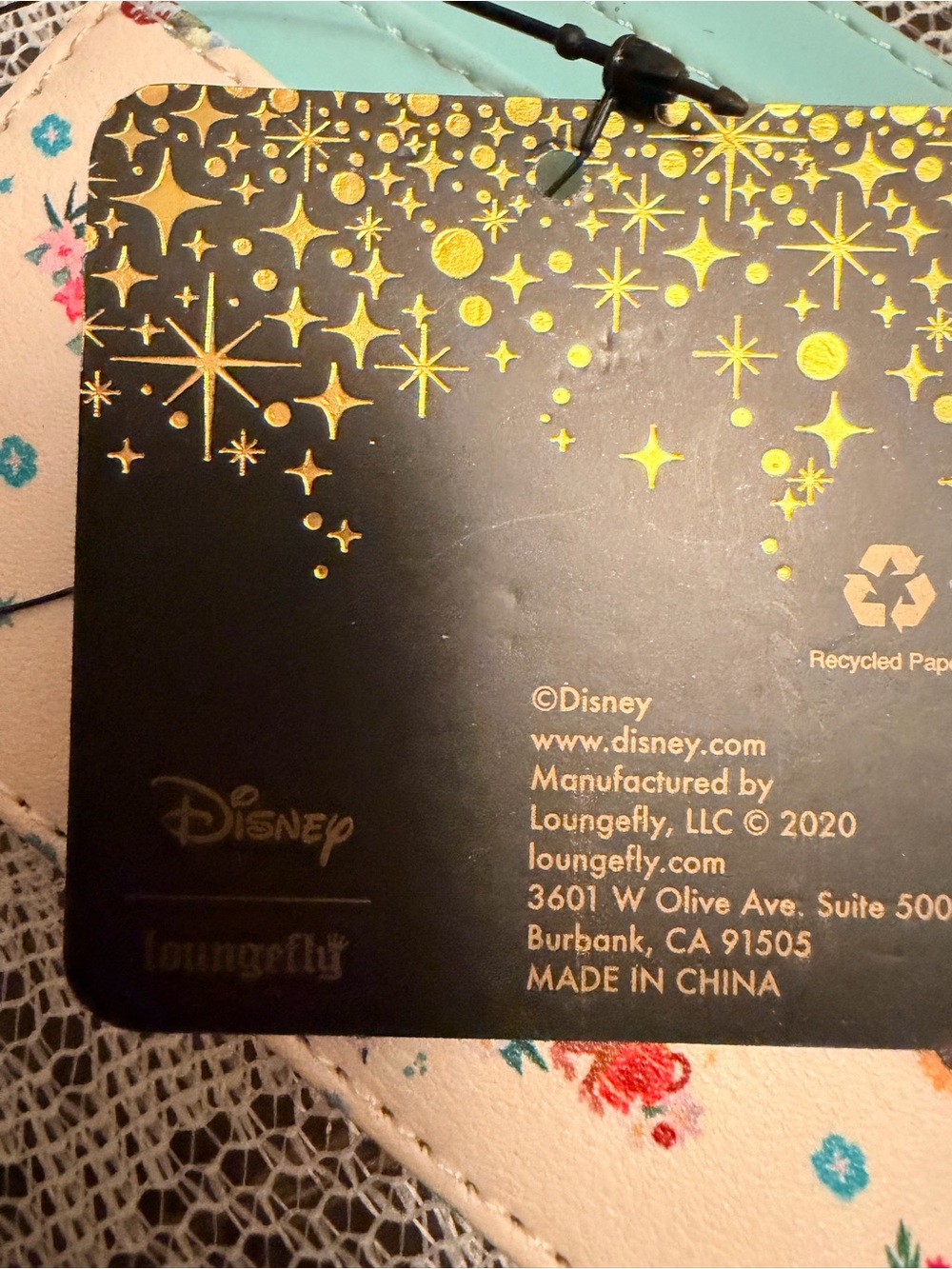 Disney Floral Character Card Holder - Cream & Mint - Picture 4 of 5